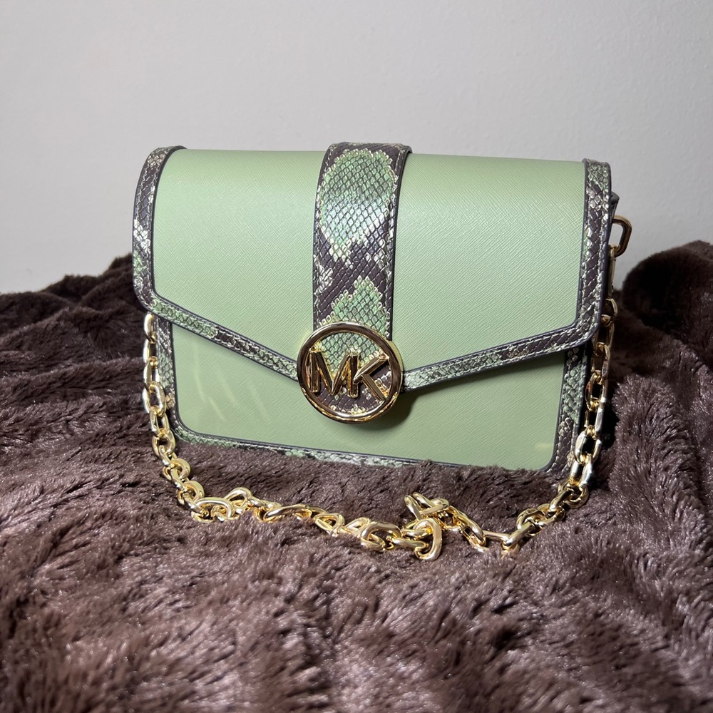 Michael Kors Carmen Medium Flap Crossbody Shoulder Bag New
